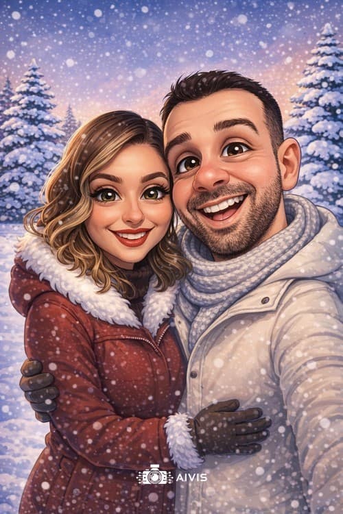 Exemplu caricatură cuplu 2